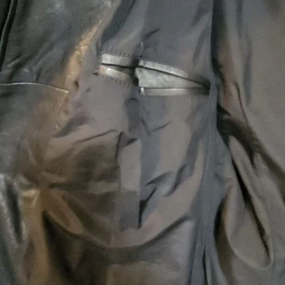EUC Barney's COOP Lambskin Leather Mock Neck Zip Cuff Jacket